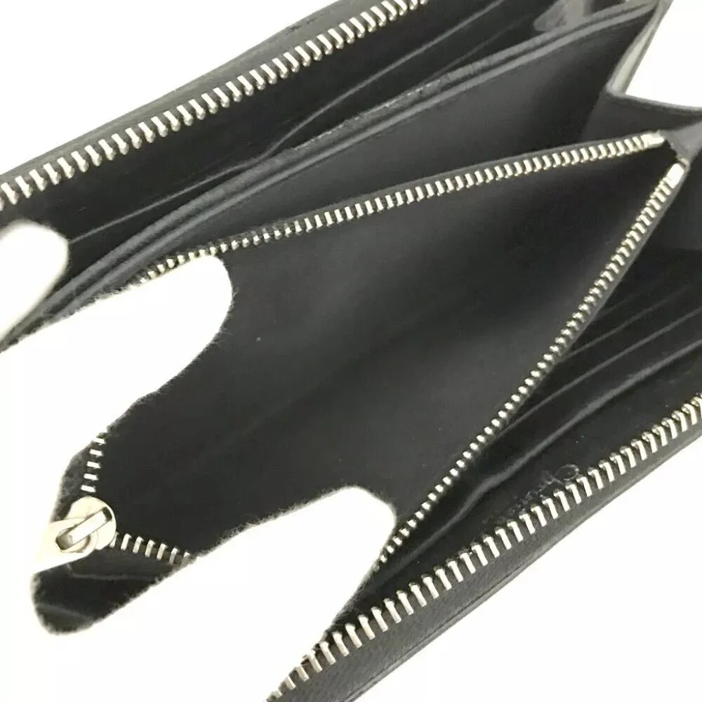 Christian Dior Diorama Patent Leather Long Zip Around Wallet/4Z1078